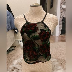 LAST CHANCE Savage X Fenty rose crop lingerie